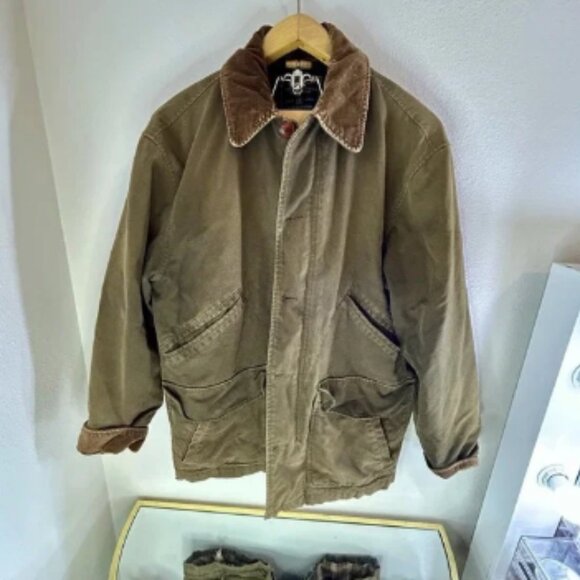 00s American Eagle Flannel Lined Faded Barn Coat - Size Small - Faded - Picture 2 of 11